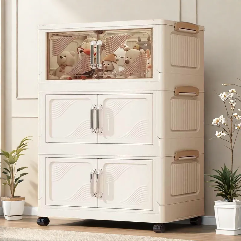 【新生代的收納選擇】免安裝 加厚多功能收納櫃，雙開門防潮防蟲 不佔空間，適合客廳、臥室或小戶型空間！